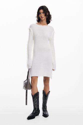 Ribbed knit dress - WHITE - L - Desigual - Modalova