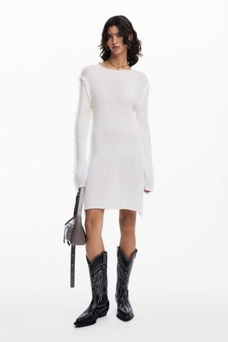 Ribbed knit dress - WHITE - XS - Desigual - Modalova