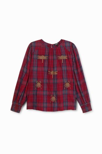 Loose tartan blouse - RED - M - Desigual - Modalova