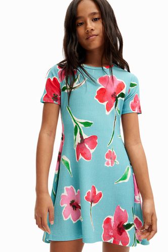 Short ribbed floral dress - 7/8 - Desigual - Modalova