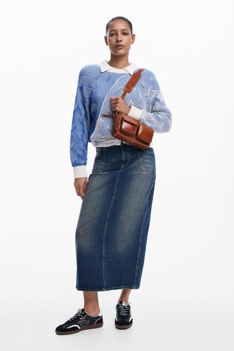 Denim midi skirt - BLUE - M - Desigual - Modalova