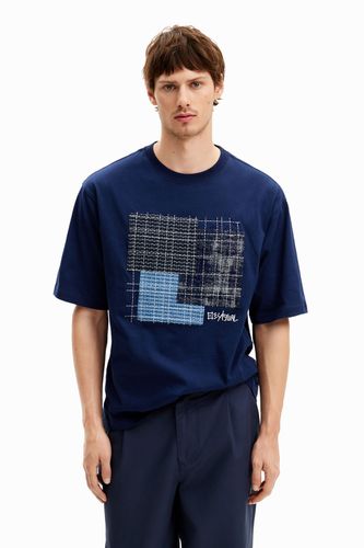 T-shirt with central patch - - L - Desigual - Modalova