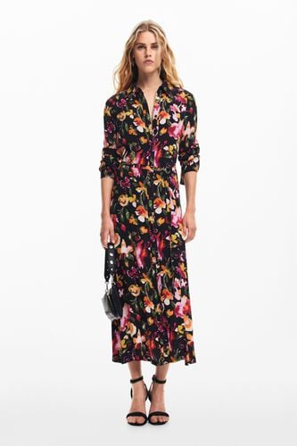 Vestido camisero flores - Desigual - Modalova