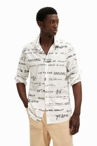 Camisa de manga larga lettering - Desigual - Modalova