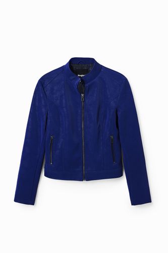 Suede-effect jacket - BLUE - M - Desigual - Modalova