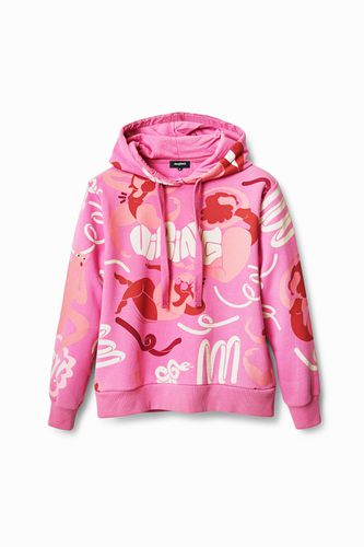 Oversize multicoloured hoodie - - S - Desigual - Modalova