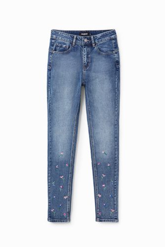 Vaqueros Skinny push-up flores - Desigual - Modalova