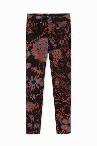 Skinny floral trousers - - 36 - Desigual - Modalova