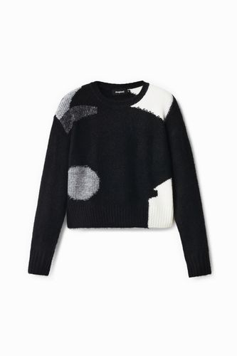 Knit jumper with geometric figures - - L - Desigual - Modalova