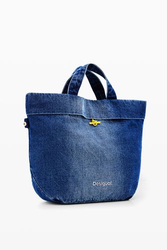 Bolso shopper L reversible denim - Desigual - Modalova