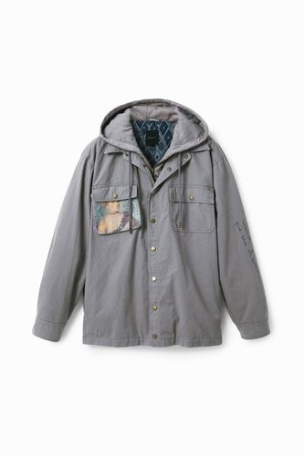 Jacket plush hood - BLUE - M - Desigual - Modalova