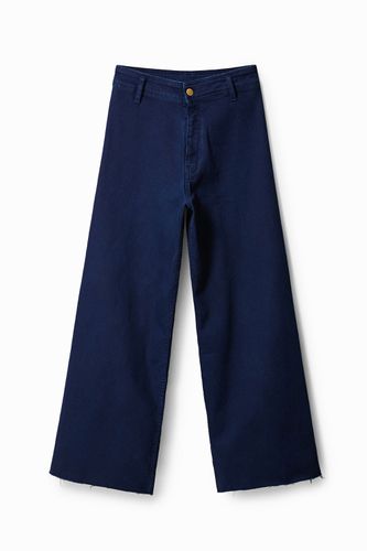 Cropped culotte jeans - BLUE - 34 - Desigual - Modalova