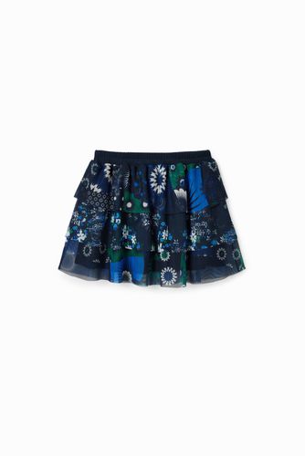 Minifalda tul flores - BLUE - 11/12 - Desigual - Modalova