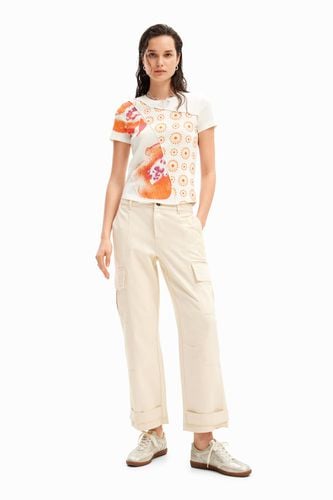 Embroidered cargo trousers - - 40 - Desigual - Modalova