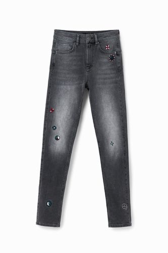 Vaqueros Skinny push-up bordados - Desigual - Modalova