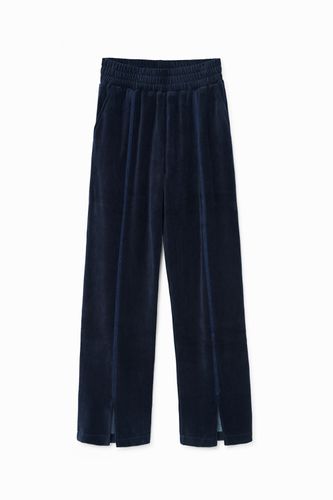 Plush wide trousers - BLUE - S - Desigual - Modalova