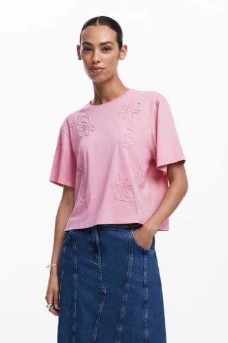 Embroidered flower T-shirt - M - Desigual - Modalova