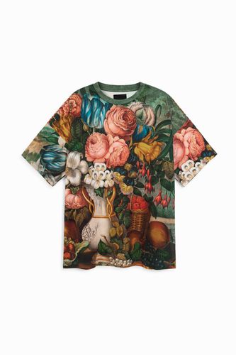 Oversize floral T-shirt - GREEN - S - Desigual - Modalova