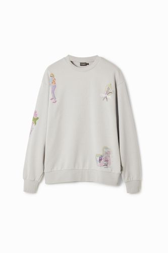 Watercolor illustrations sweatshirt - XL - Desigual - Modalova