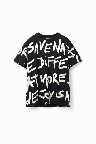 Camiseta oversize palabras - Desigual - Modalova