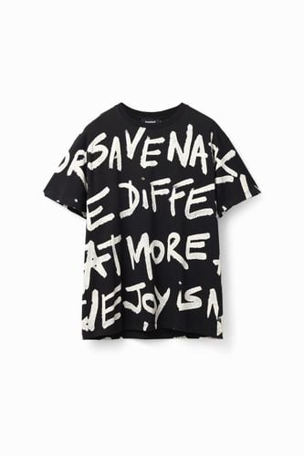 Oversize words T-shirt - BLACK - S - Desigual - Modalova