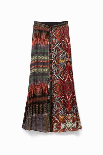Buttoned ethnic skirt - RED - 38 - Desigual - Modalova