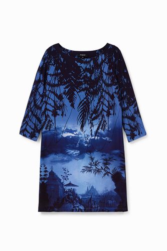 Oriental landscape T-shirt dress - - 36 - Desigual - Modalova