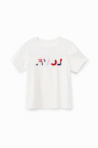 Organic LOVE T-shirt with sheer fabric - - M - Desigual - Modalova