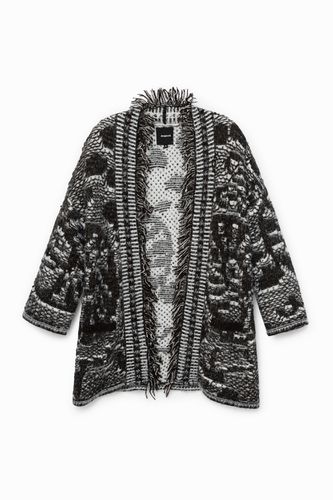 Oversize tricot jacket - BLACK - S - Desigual - Modalova