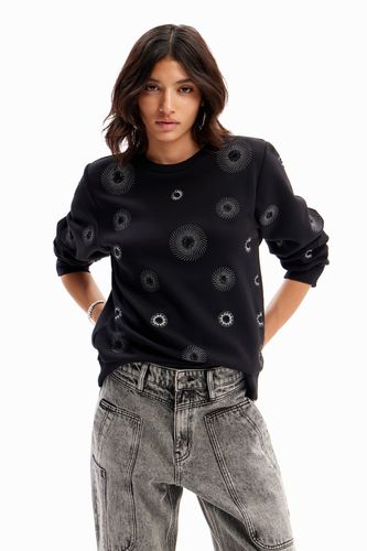 Geometric embroidery sweatshirt - - L - Desigual - Modalova