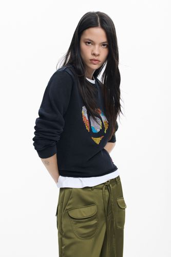 Sudadera bordados corazón - XS - Desigual - Modalova