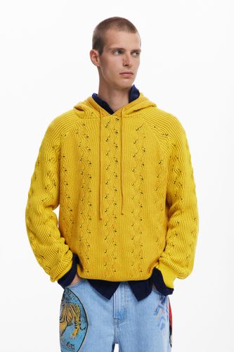 Hooded sweatshirt with eyelet details - M - Desigual - Modalova