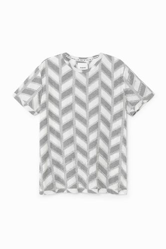 Jacquard T-shirt herringbone - - M - Desigual - Modalova