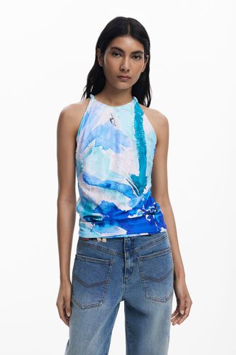 Camiseta tirantes flores - BLUE - L - Desigual - Modalova