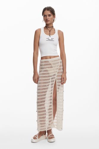 Vestido pareo calado apliques - U - Desigual - Modalova