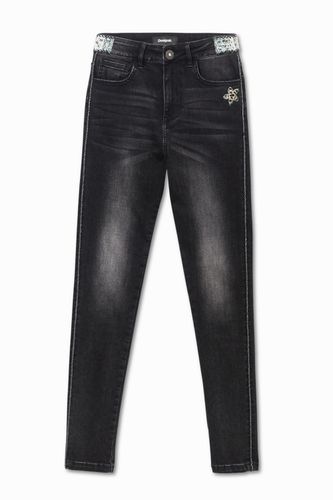 Skinny jeans with side strip and sequin details - - 30 - Desigual - Modalova
