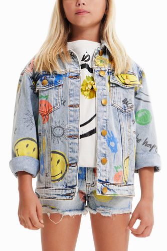 Smiley® denim jacket - BLUE - 3/4 - Desigual - Modalova