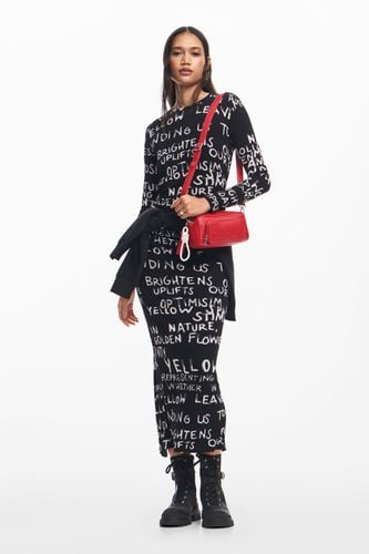 Midi dress with phrases - XL - Desigual - Modalova