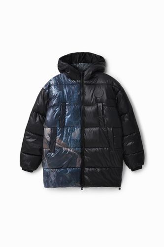 Long puffer coat - BLACK - XL - Desigual - Modalova