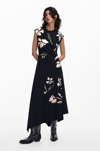 Asymmetric floral dress - BLACK - M - Desigual - Modalova