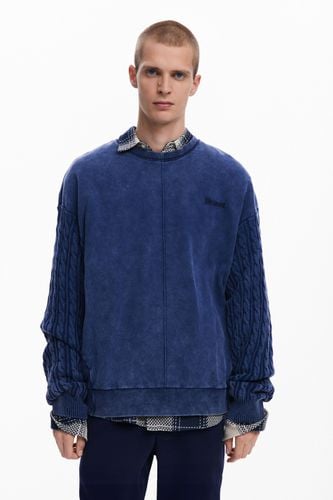 Combined sweatshirt - BLUE - M - Desigual - Modalova