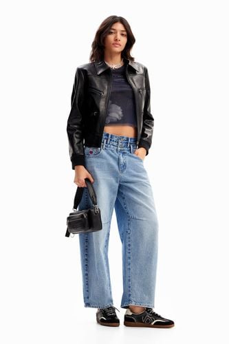 Double-waistband balloon jeans - 34 - Desigual - Modalova