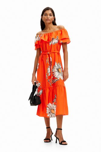 Daisy ruffle midi dress - M - Desigual - Modalova