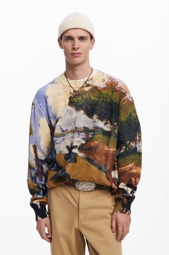 Landscape painting sweater - L - Desigual - Modalova