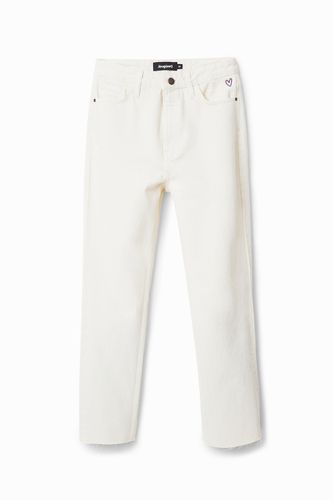 Straight cropped jeans - WHITE - 34 - Desigual - Modalova