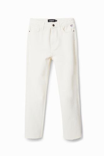 Straight cropped jeans - WHITE - 36 - Desigual - Modalova