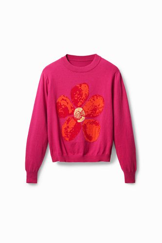 Large flower jumper - RED - L - Desigual - Modalova