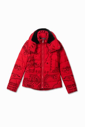Padded turtleneck jacket - RED - 38 - Desigual - Modalova