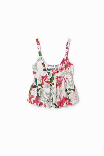 Top tirantes tropical - WHITE - M - Desigual - Modalova