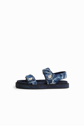 Velcro denim sandals - BLUE - 37 - Desigual - Modalova